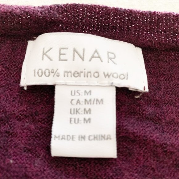 Kenar Purple Oversized 100% Merino Wool Sweater - Size M - Picture 5 of 7
